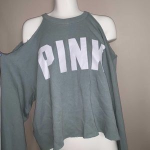 PINK Off The Shoulder Top Sweatshirt!